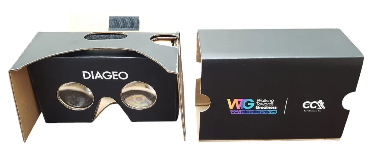 Cardboard personalizado para Diageo, programa WTG