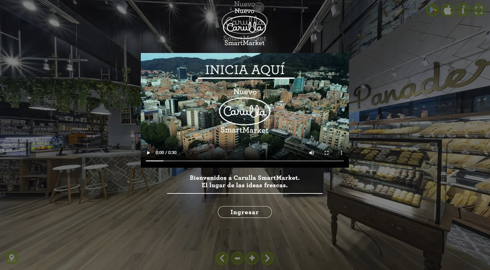 Recorrido virtual 360° de Carulla SmartMarket