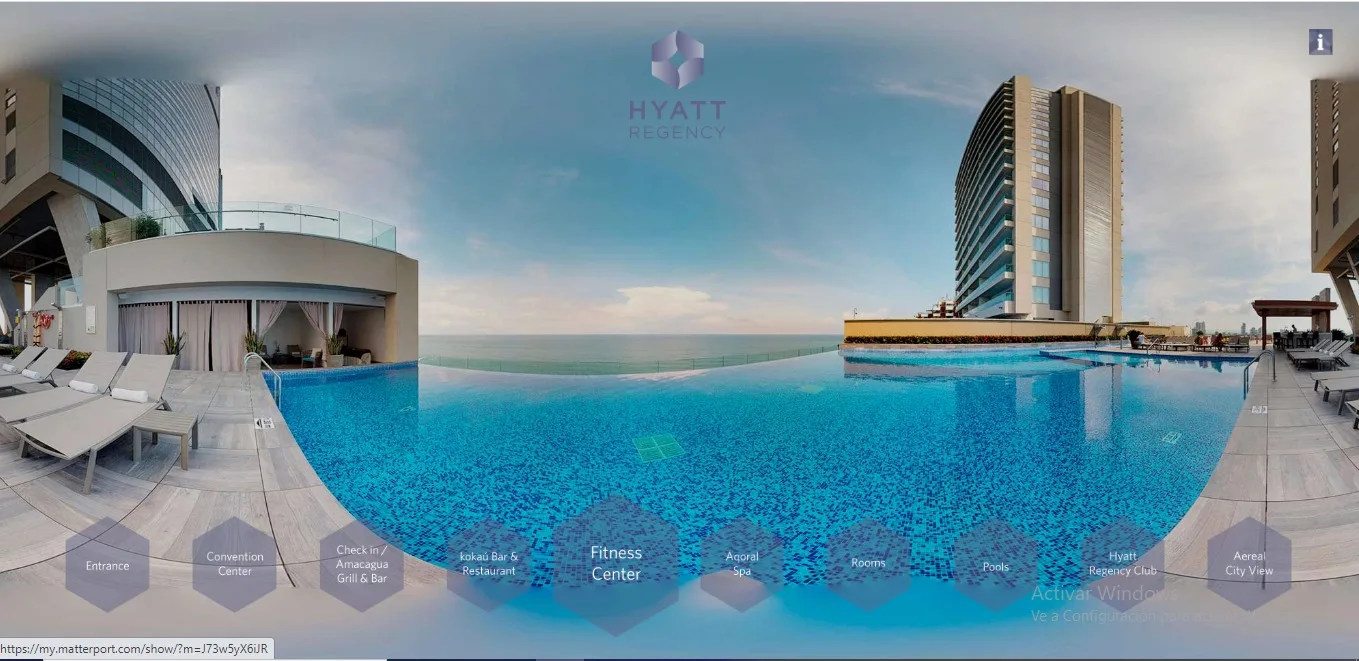 Landing de espacios 3D y 360° para Hyatt Agency